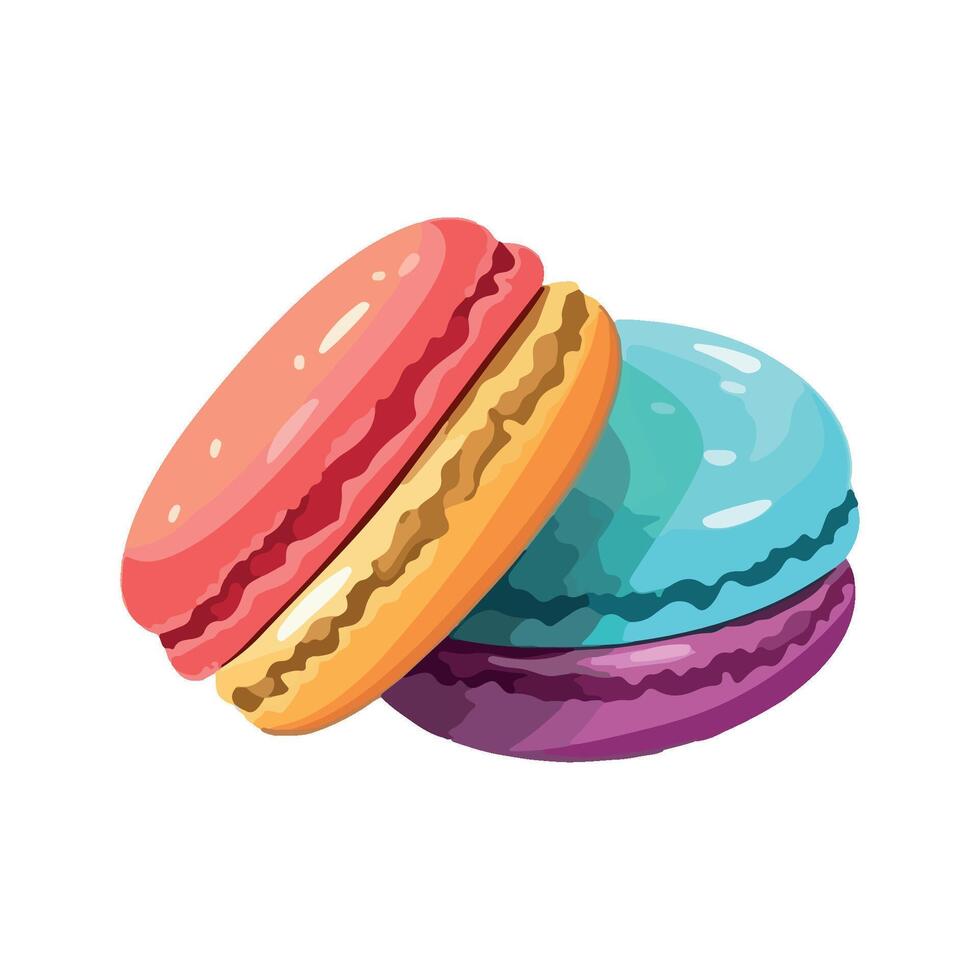 Gourmet macaroon snack sweet icon isolated vector