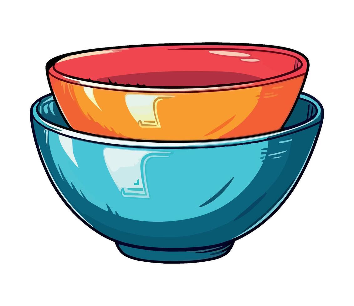 Kitchenware in multi colored design icon isolated vector
