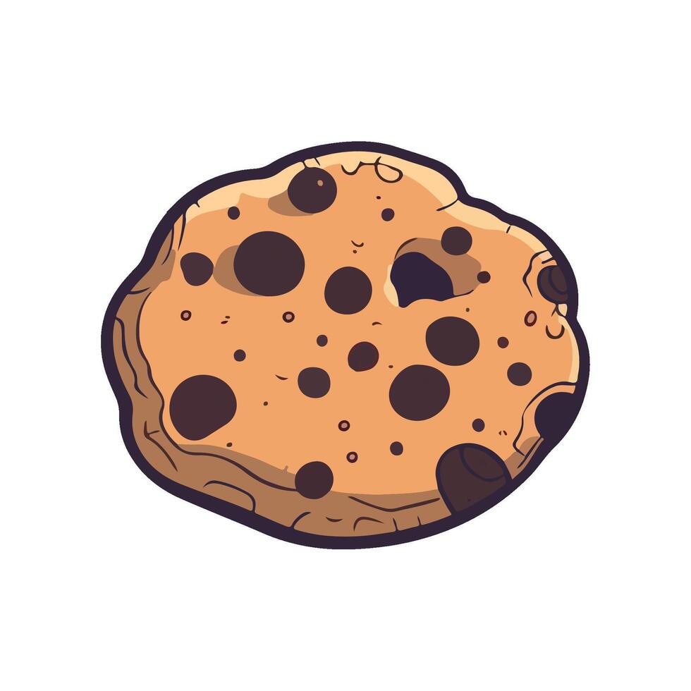 Fresh baked biscuit sweet illustration icon isolated vector