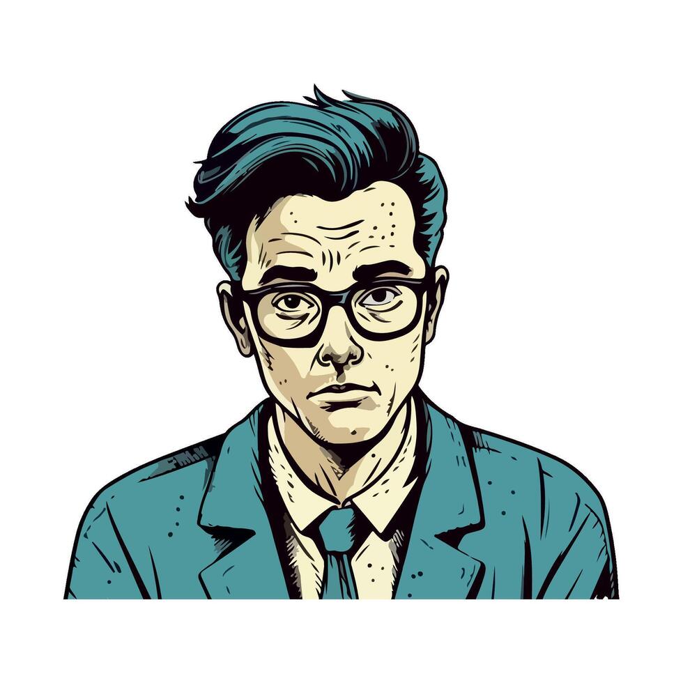 One successful businessman looking at camera icon isolated vector