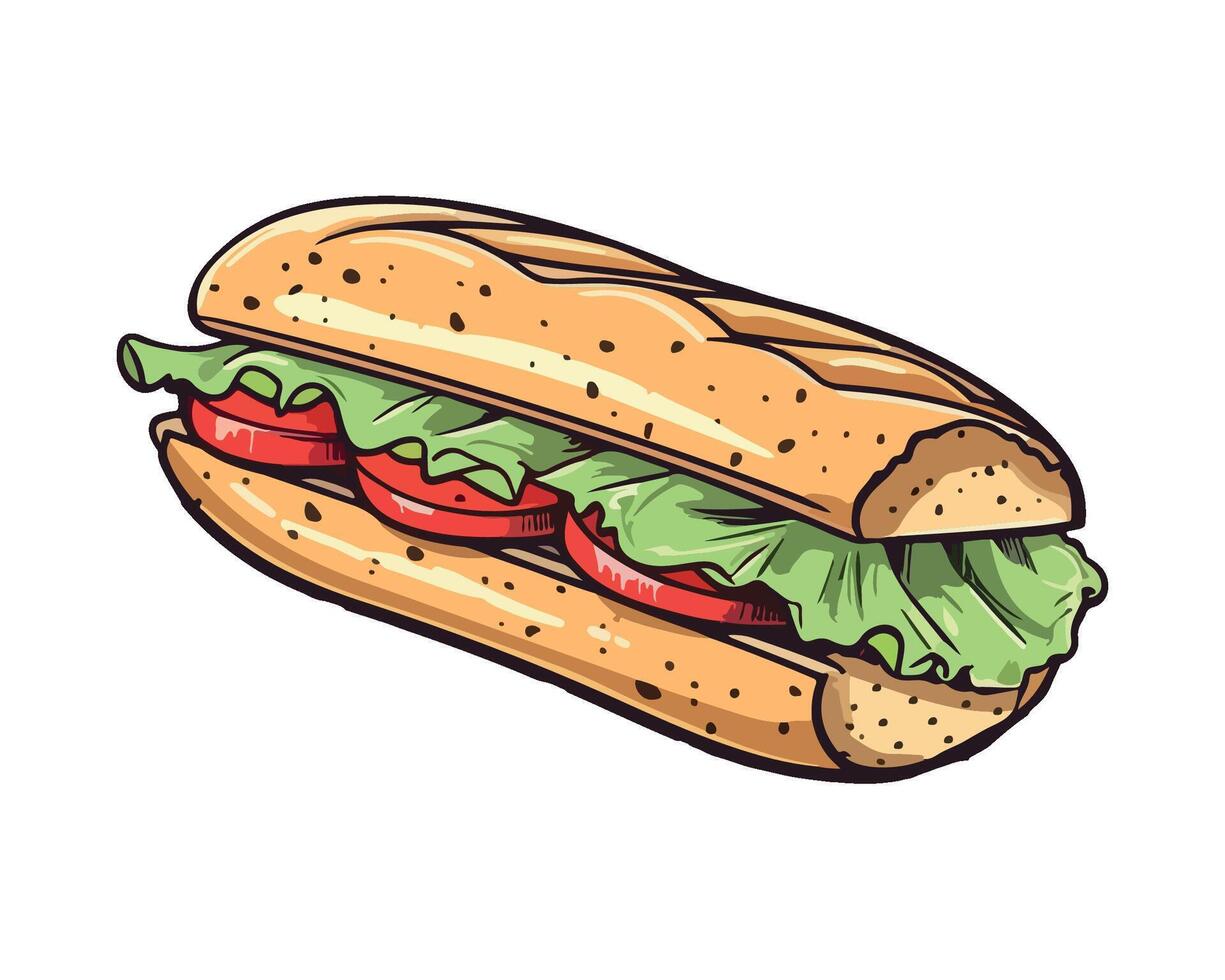 Gourmet hot dog sketch on a bun icon isolated vector