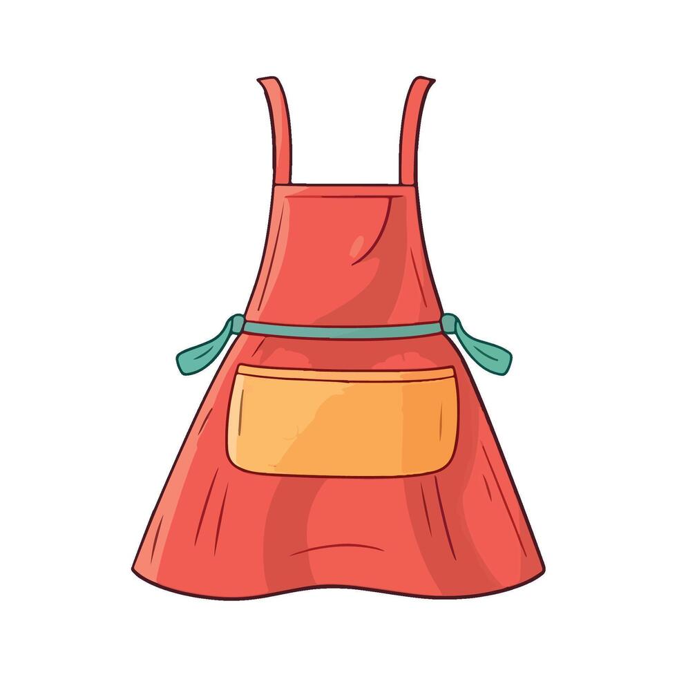 Cute apron design for women fashion icon isolated vector