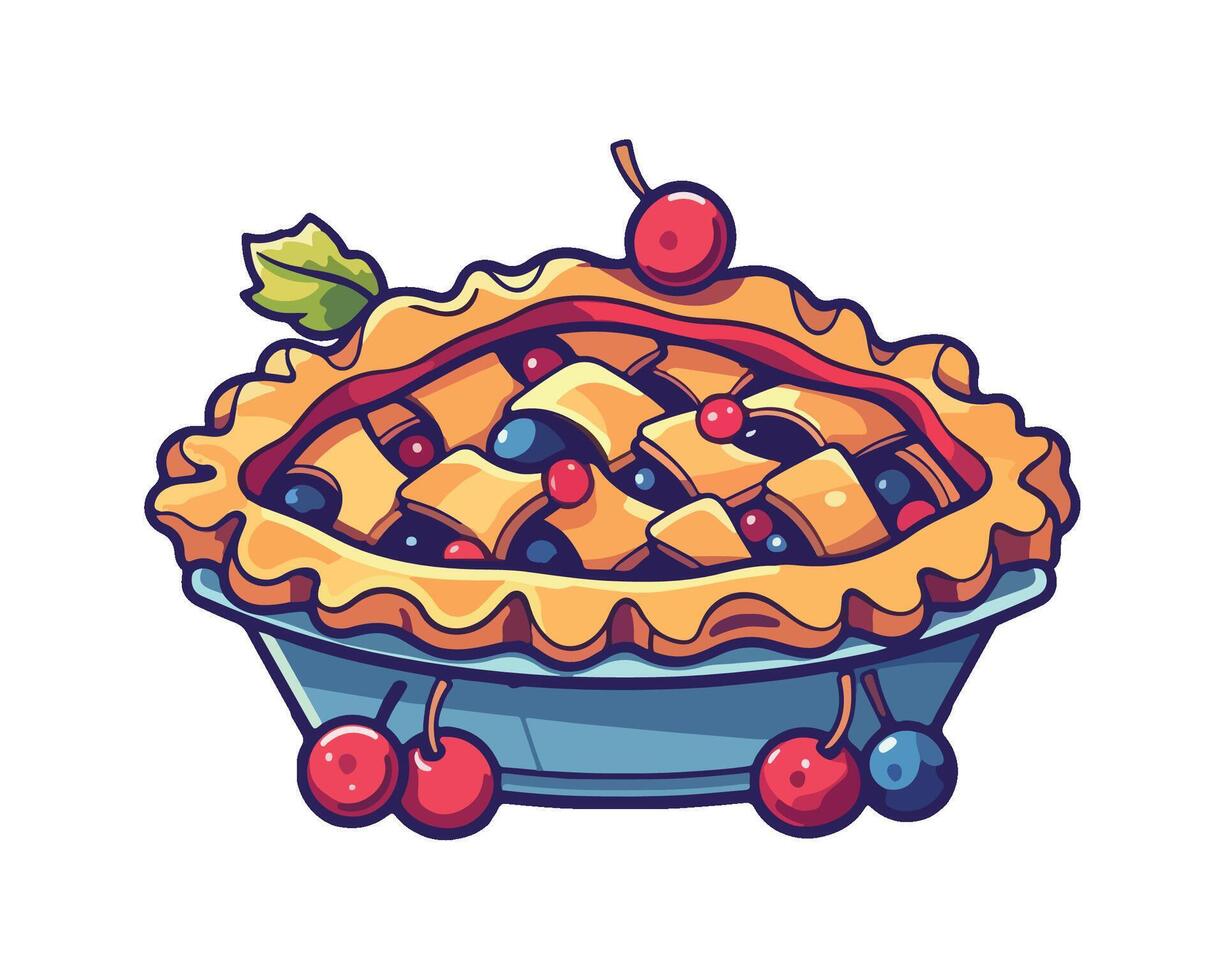 Sweet berry dessert in a bowl icon isolated vector