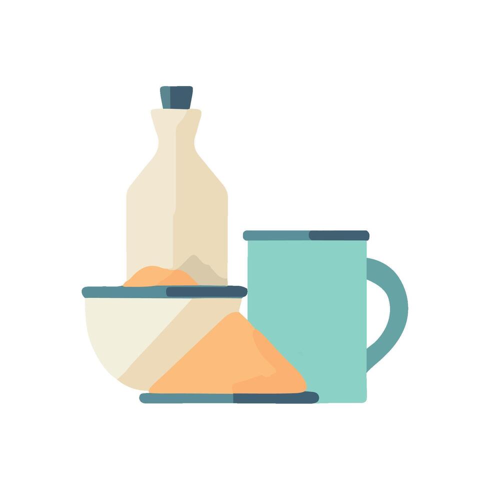 illustration of a mug shaped drink container icon isolated vector