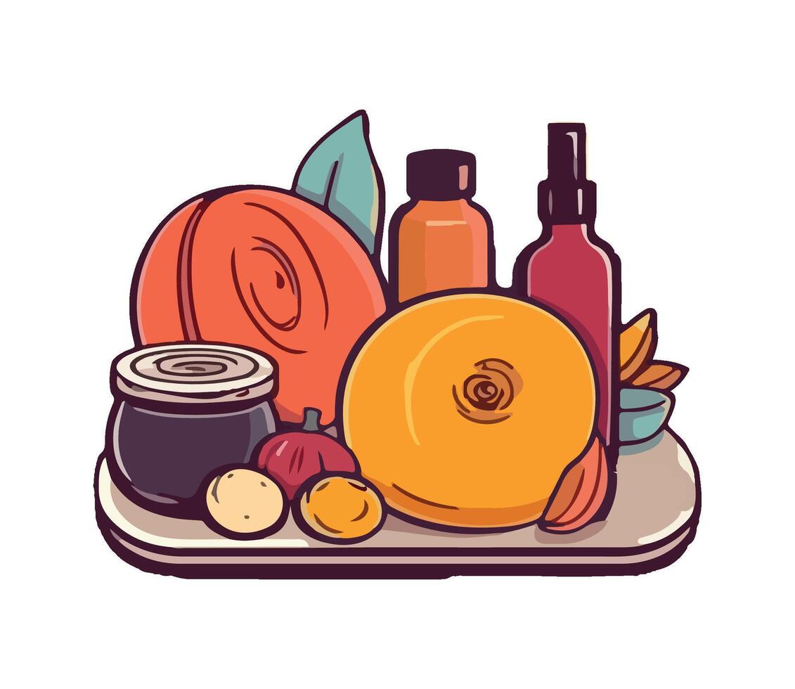 Fresh organic vegetables for healthy eating icon isolated vector