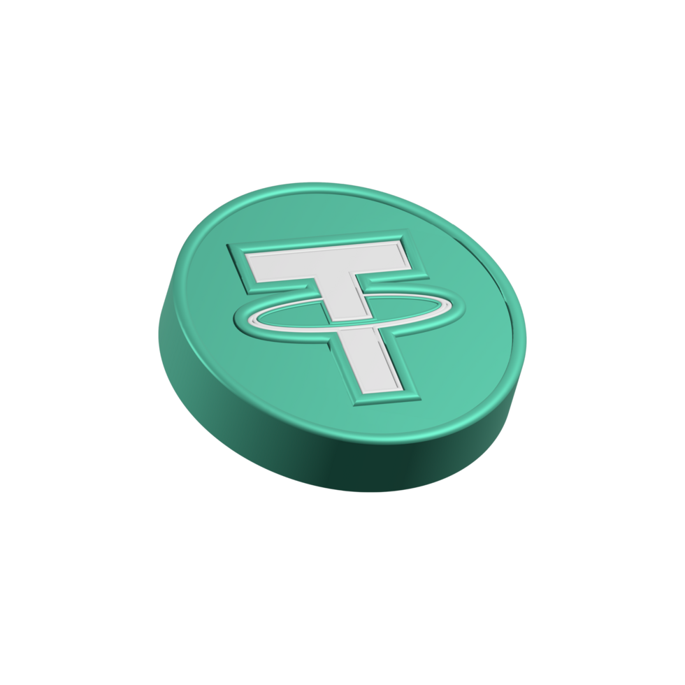 usdt icon cryptocurrency 3d png