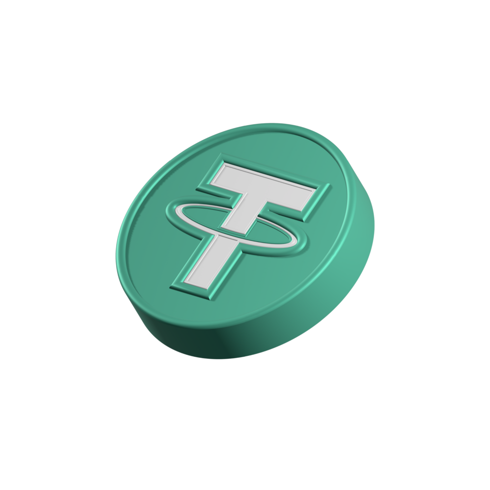 usdt icon cryptocurrency 3d png
