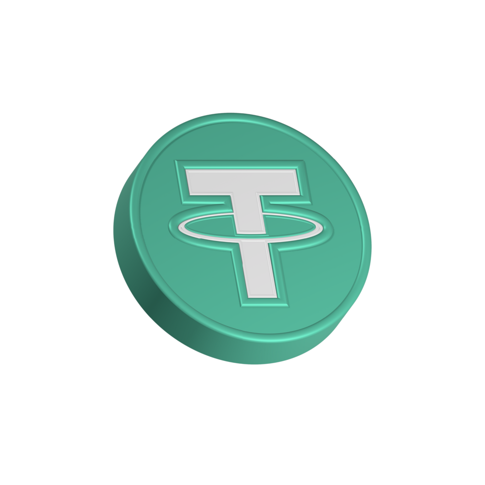 usdt icon cryptocurrency 3d png