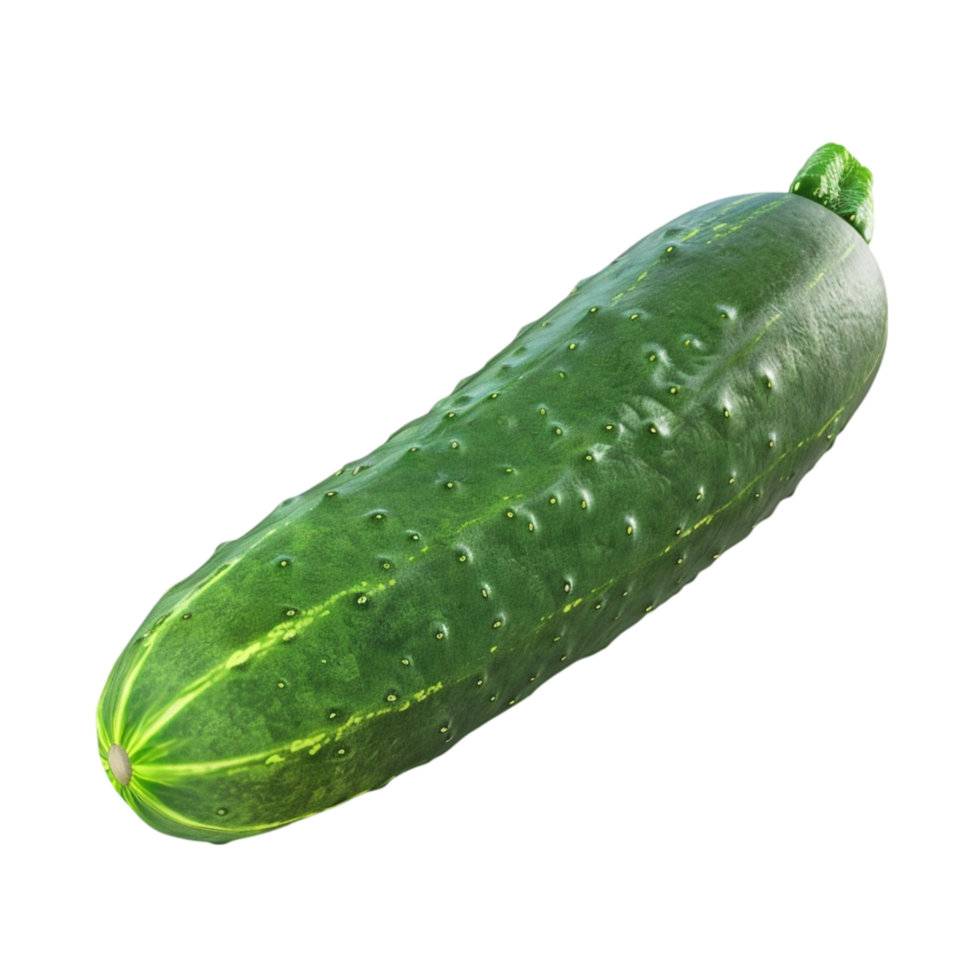 Fresh Cucumber Mock up on Isolated Background AI-Generative png
