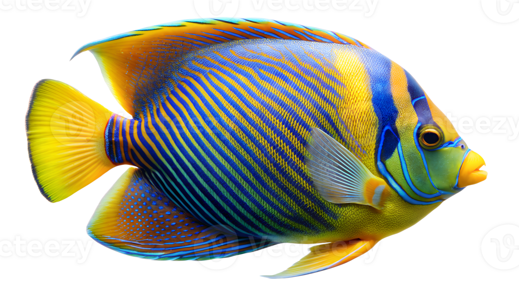 Angelfish isolated on a translucent background png