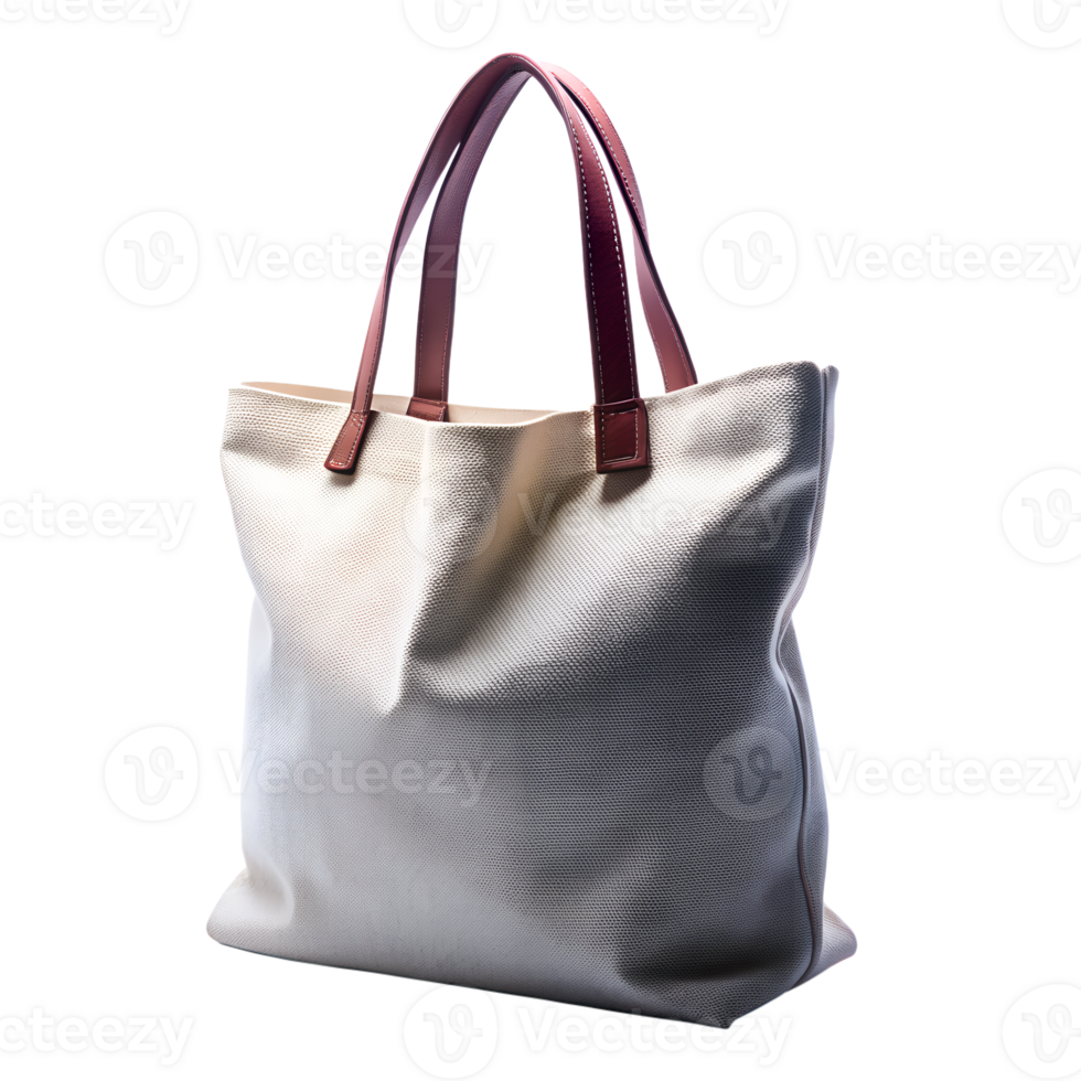 Modern with minimalist Designed white Bag made out of fabric isolated on background png