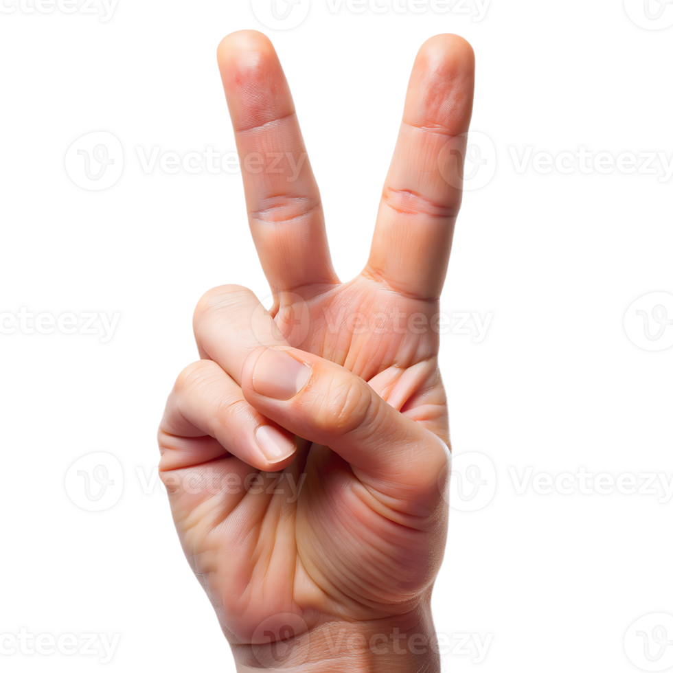 two fingers hand isolated on background png