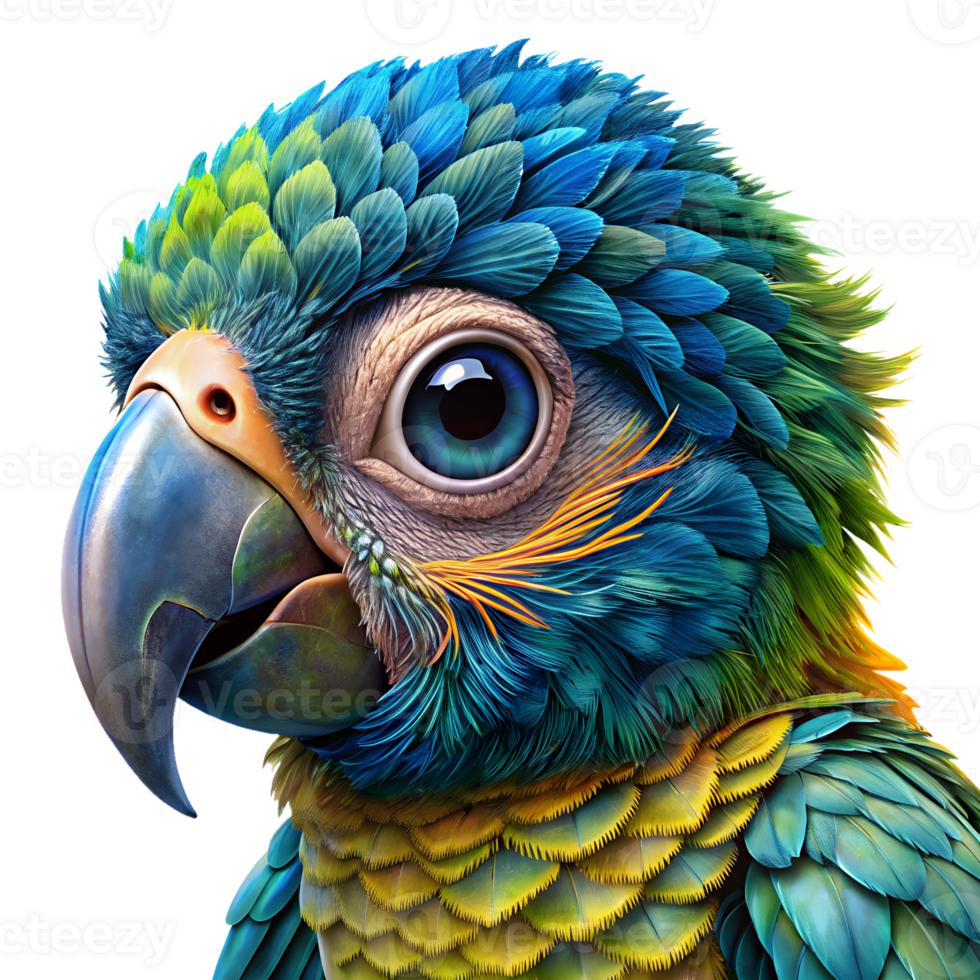 baby macaw parrot isolated on background png