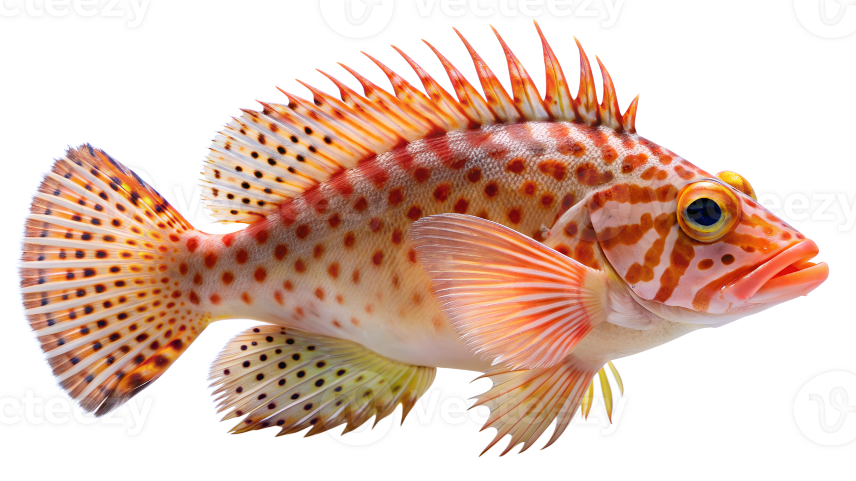 Hawkfish isolated on background png