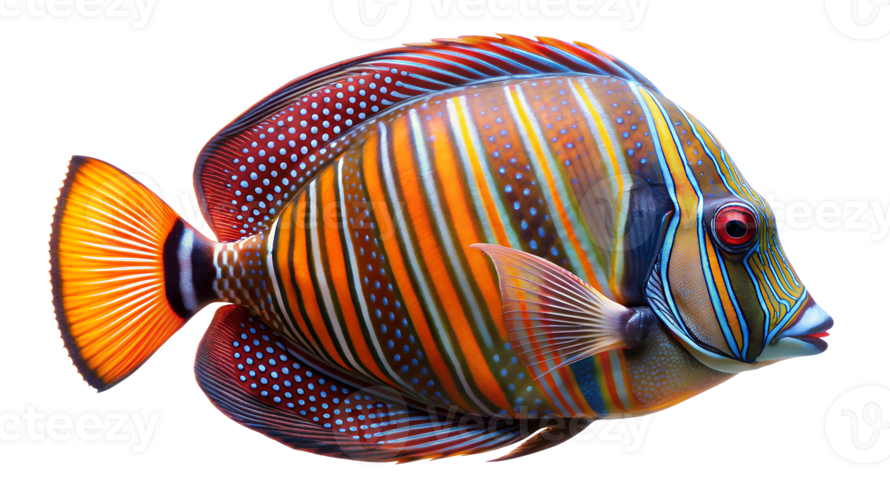 Red Sea Sailfin Tang isolated on background png