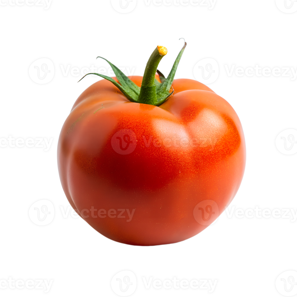 Fresh ripe red tomato on a transparent background png