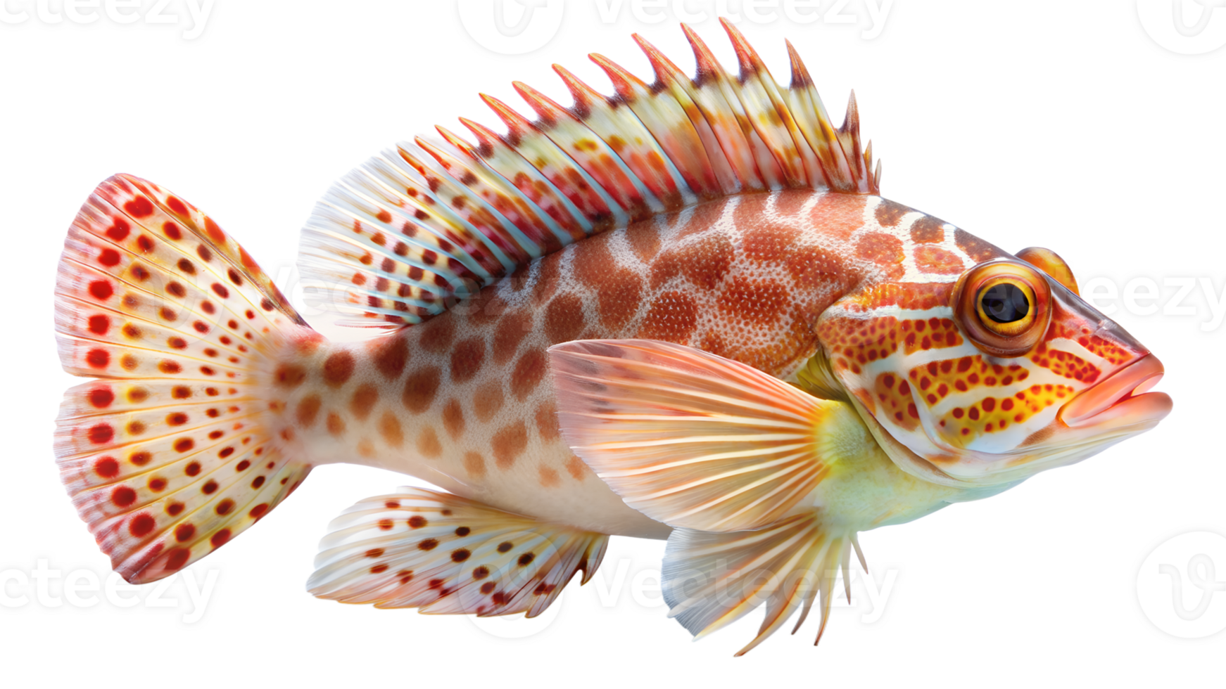 Hawkfish isolated on background png