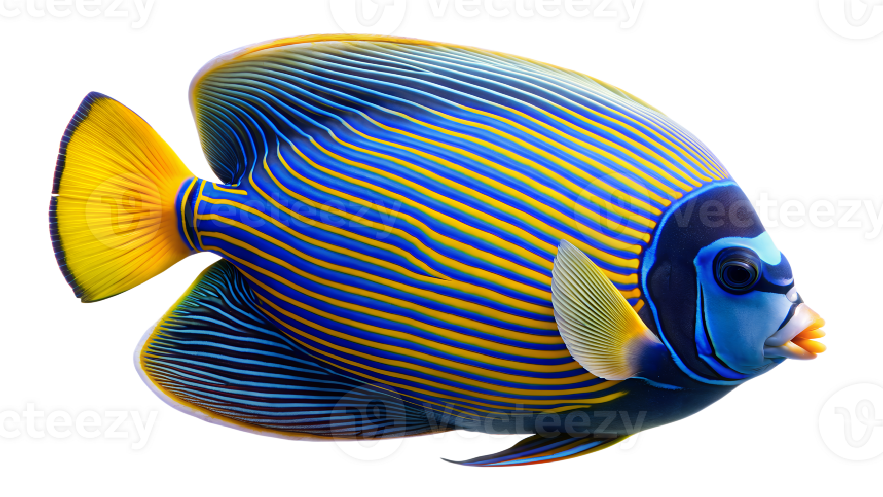 Emperor Angelfish isolated on background png