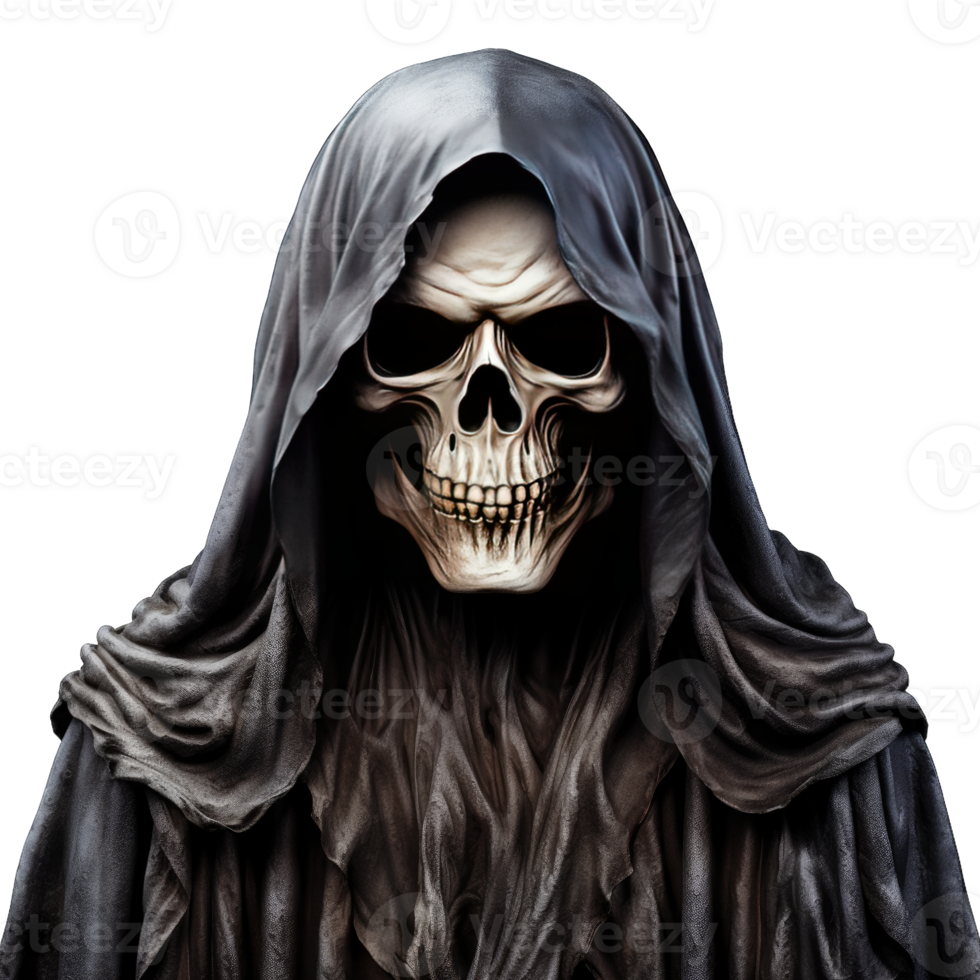 Grim Reaper Face shot On Transparent Background png