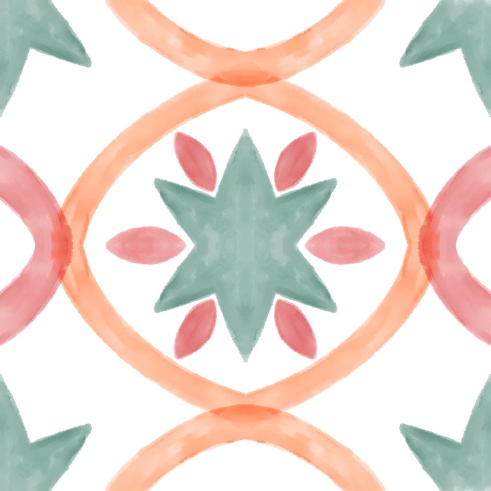 Hand drawn Ikat geometric colorful ornament arrangement Tribal ethnic texture. Seamless pattern in Aztec style. png