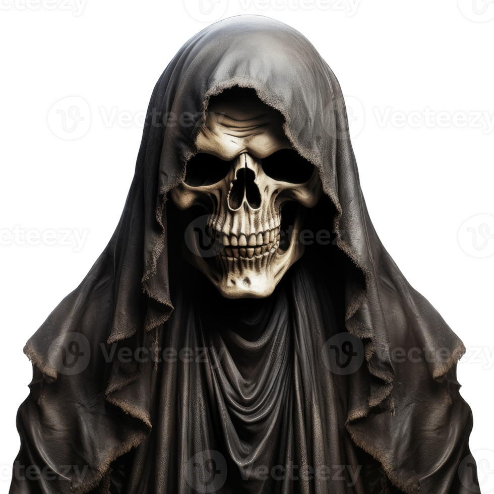 Grim Reaper Face shot On Transparent Background png