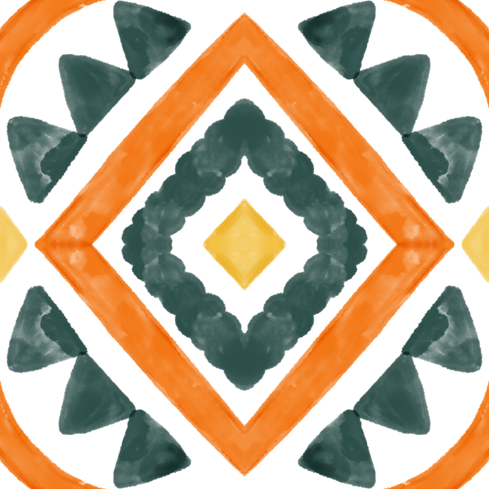 Hand drawn Ikat geometric colorful ornament arrangement Tribal ethnic texture. Seamless pattern in Aztec style. png