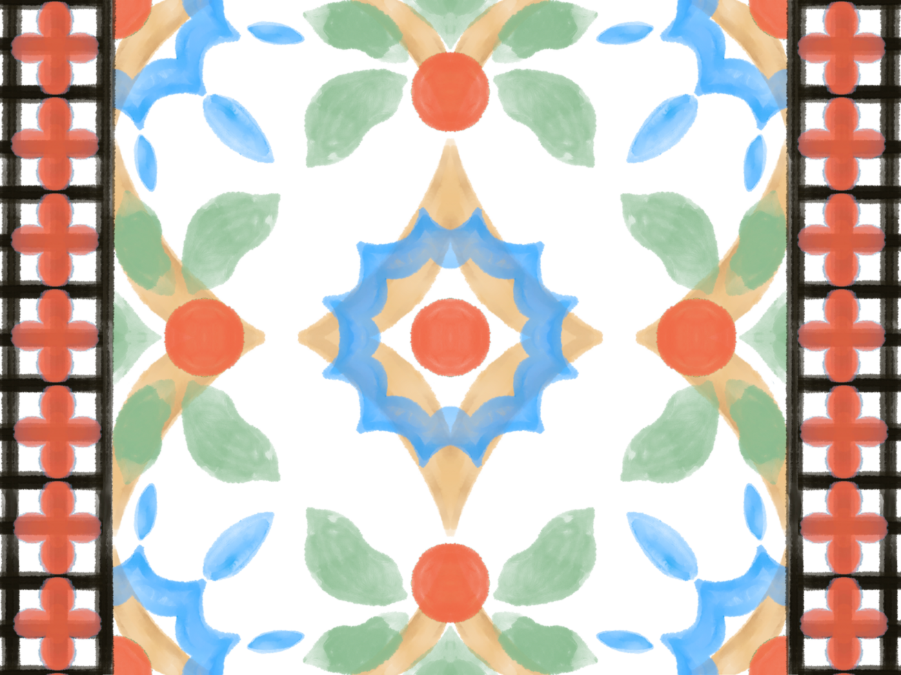 Hand drawn Ikat geometric colorful ornament arrangement Tribal ethnic texture. Seamless pattern in Aztec style. png