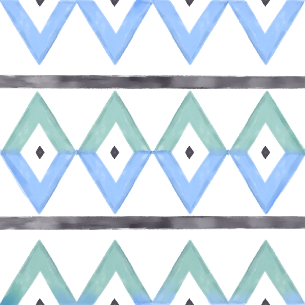 Hand drawn Ikat geometric colorful ornament arrangement Tribal ethnic texture. Seamless pattern in Aztec style. png