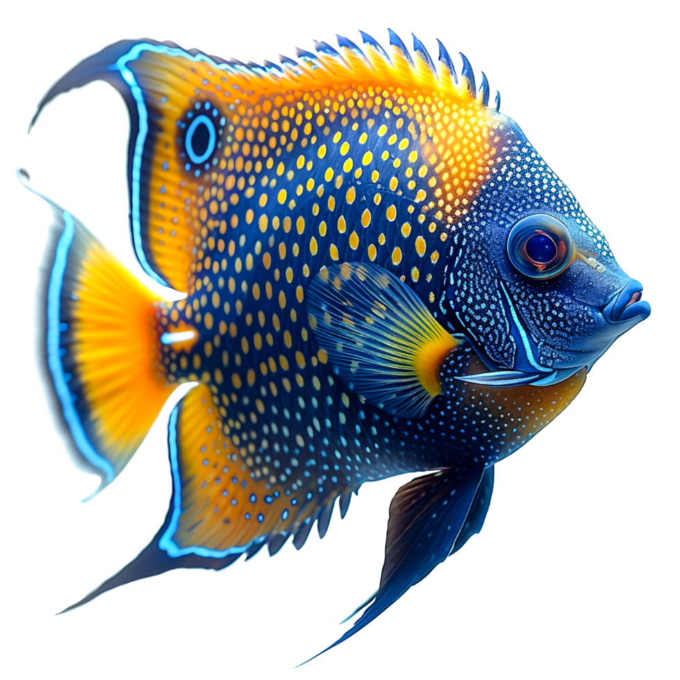 Vibrant Blue Tang Fish for Aquatic Designs and Education png