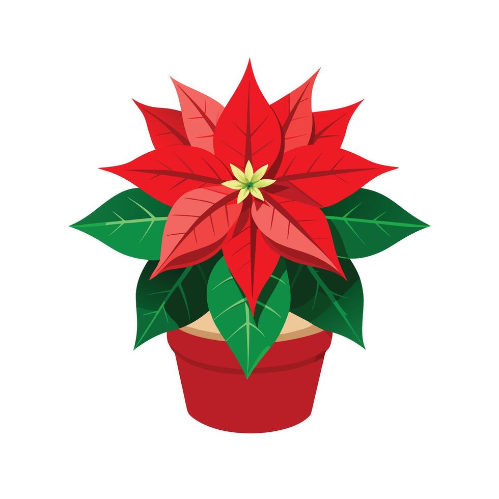 Beautiful Flowerpot Houseplant Illustration vector