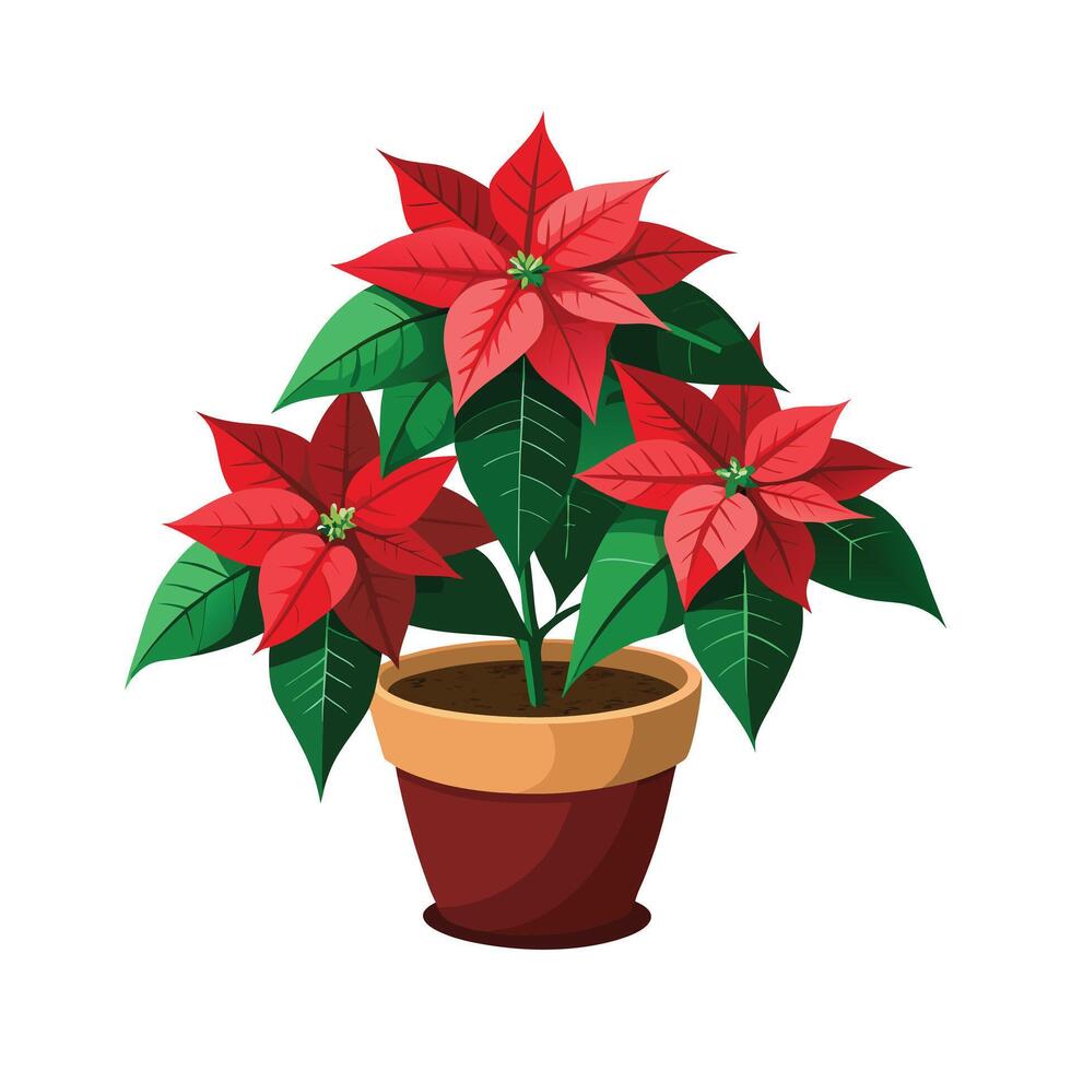 Beautiful Flowerpot Houseplant Illustration vector