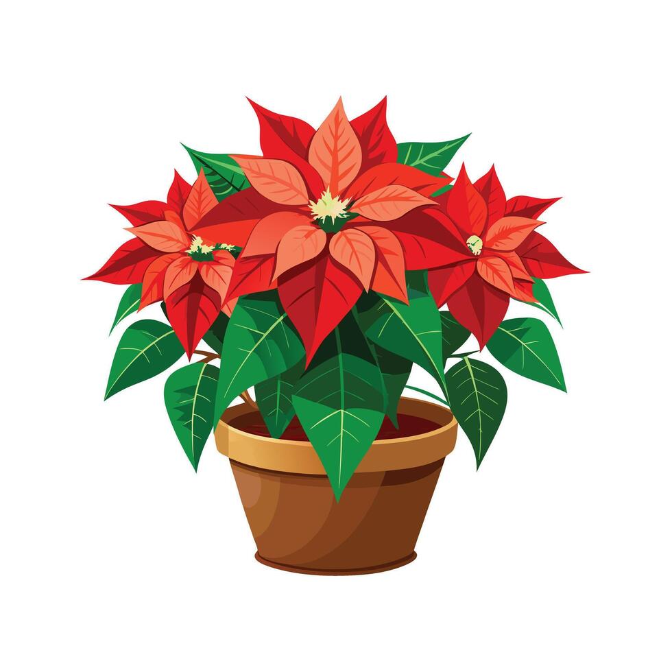 Beautiful Flowerpot Houseplant Illustration vector