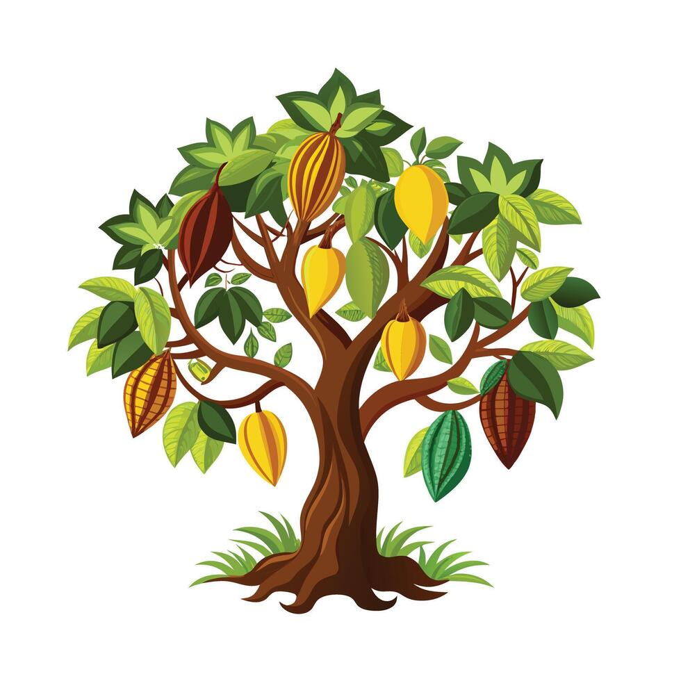 Beautiful Single Big Tree Illustration vector