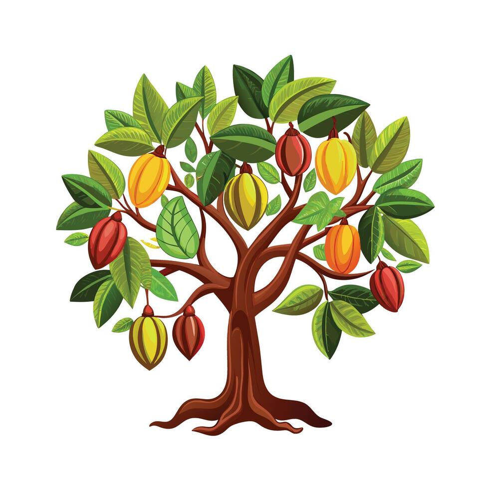 Beautiful Single Big Tree Illustration vector