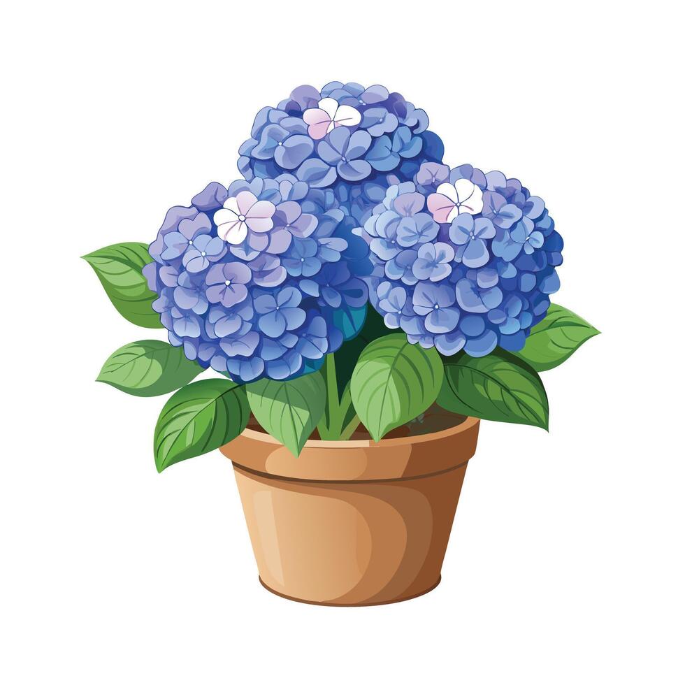 Beautiful Flowerpot Houseplant Illustration vector