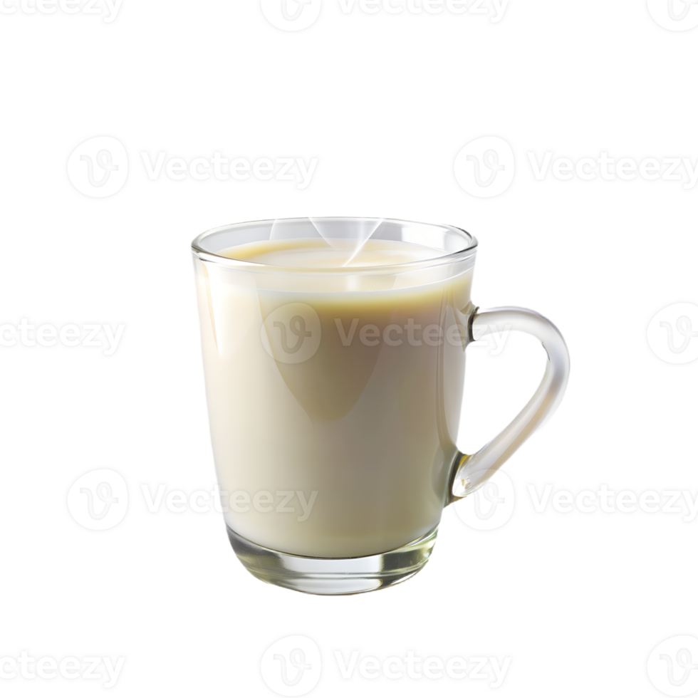 a glass cup with milk in it is filled with milk. png