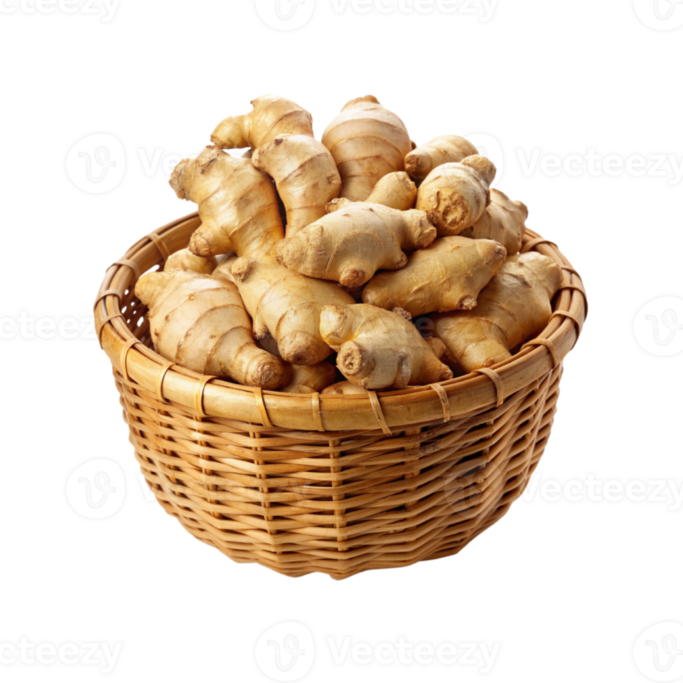 ginger root in a basket png