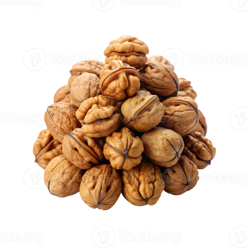 a large pile of walnuts with the word walnut on the bottom png