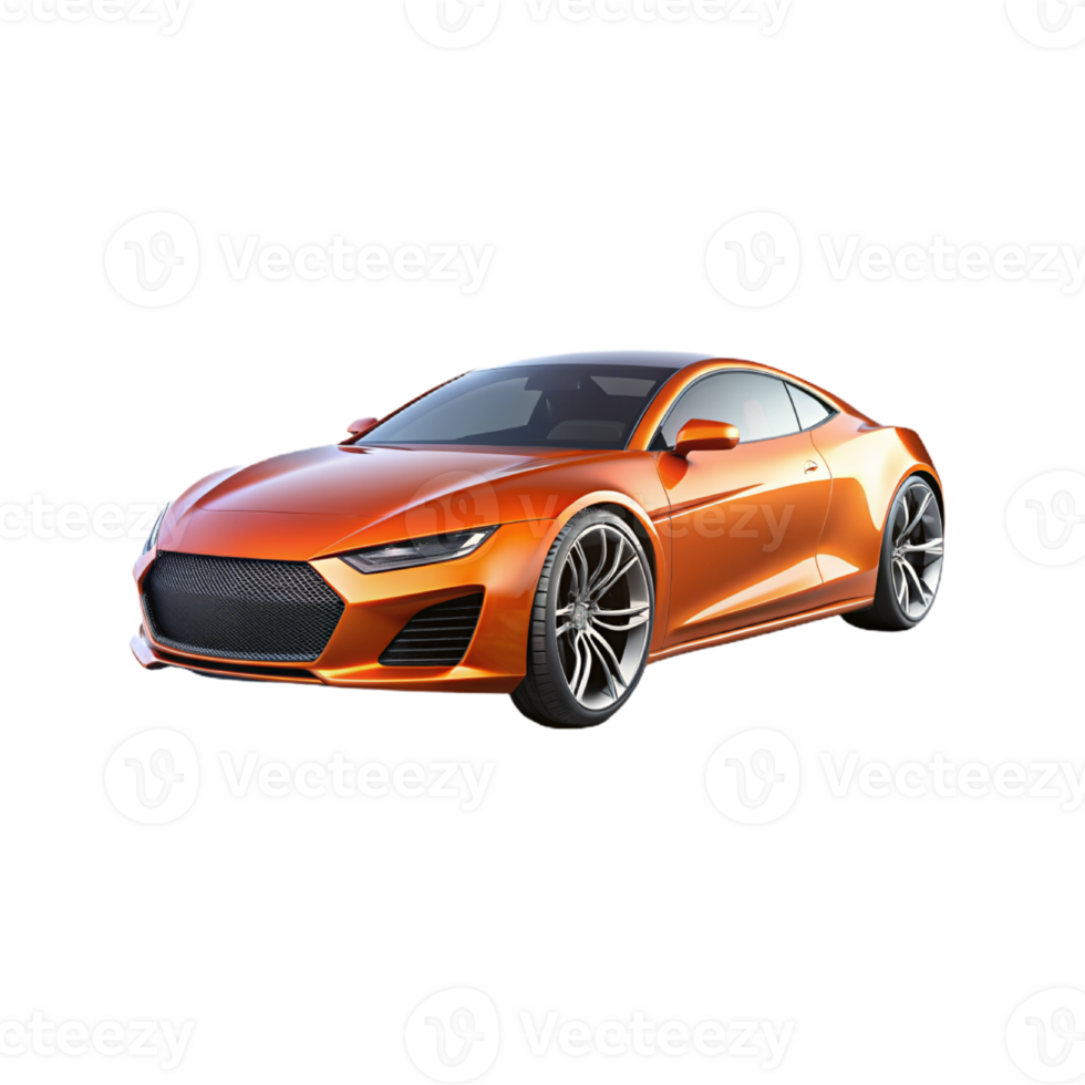 an orange sports car on a transparent background png