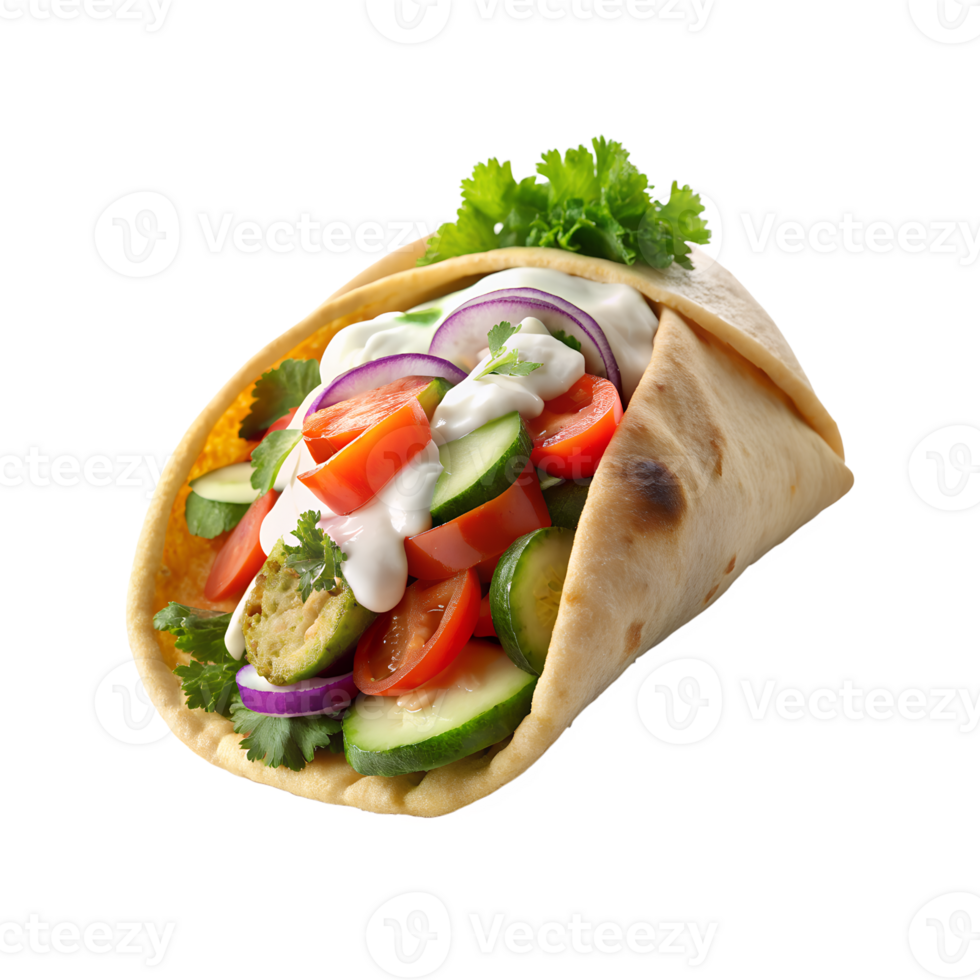 Chicken gyros with vegetables png