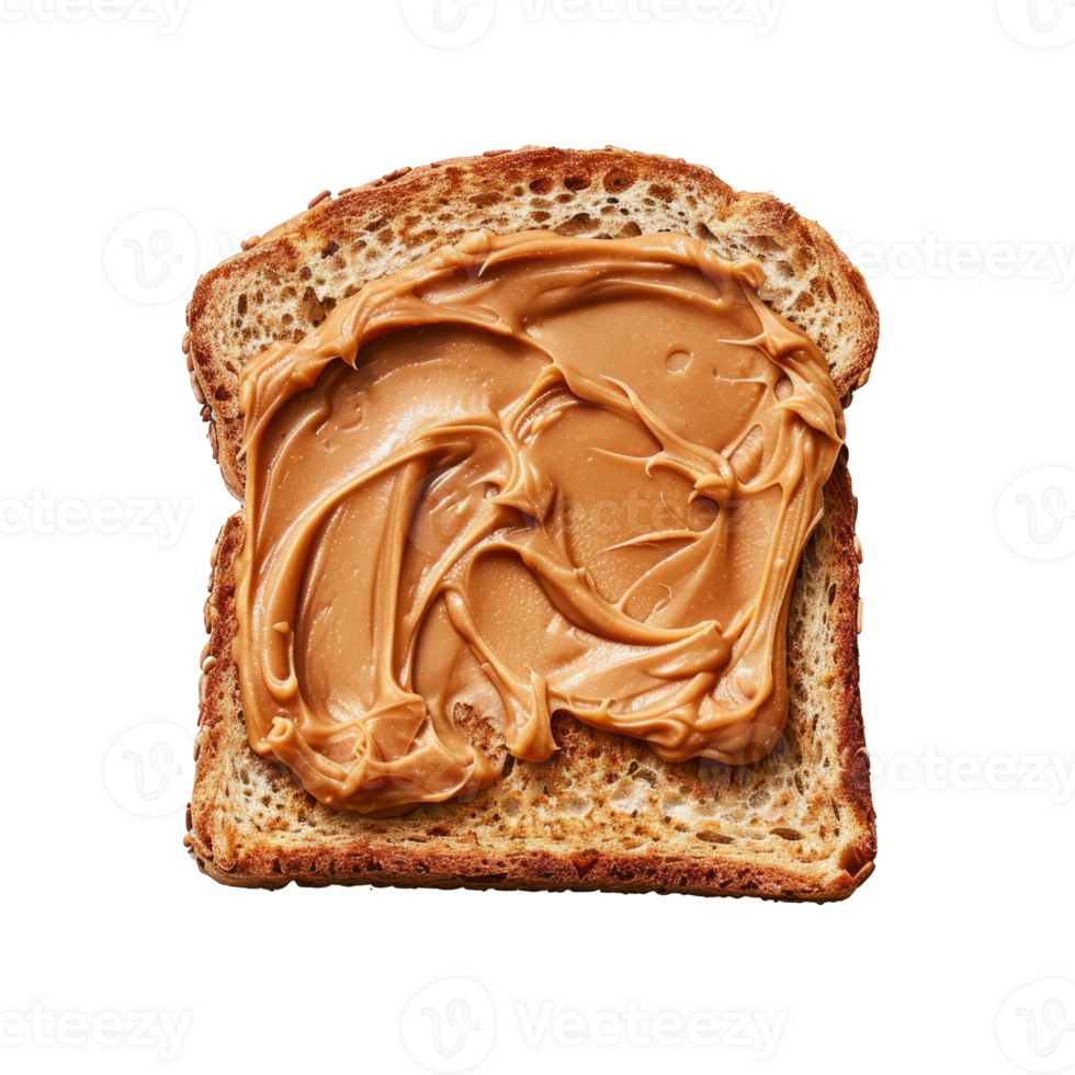 Peanut Butter Spread on Toasted Bread png