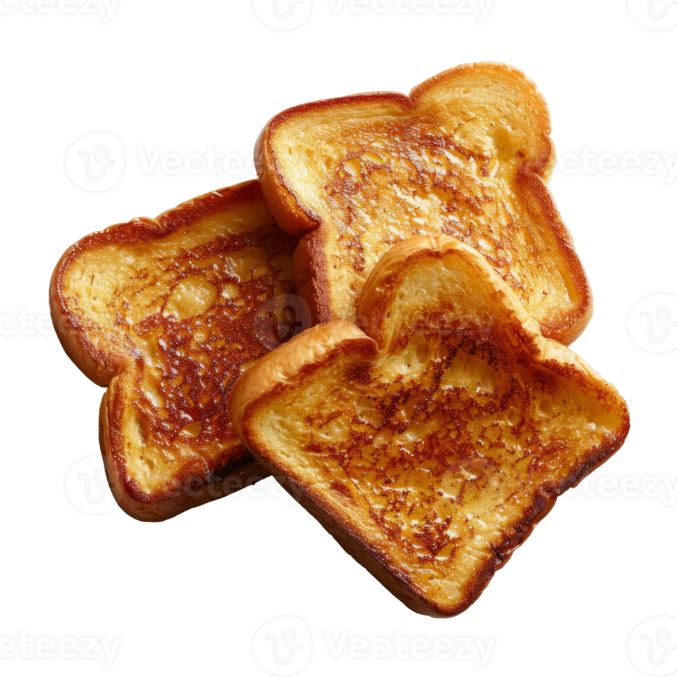 Slices of golden toasted bread. Classic breakfast food png