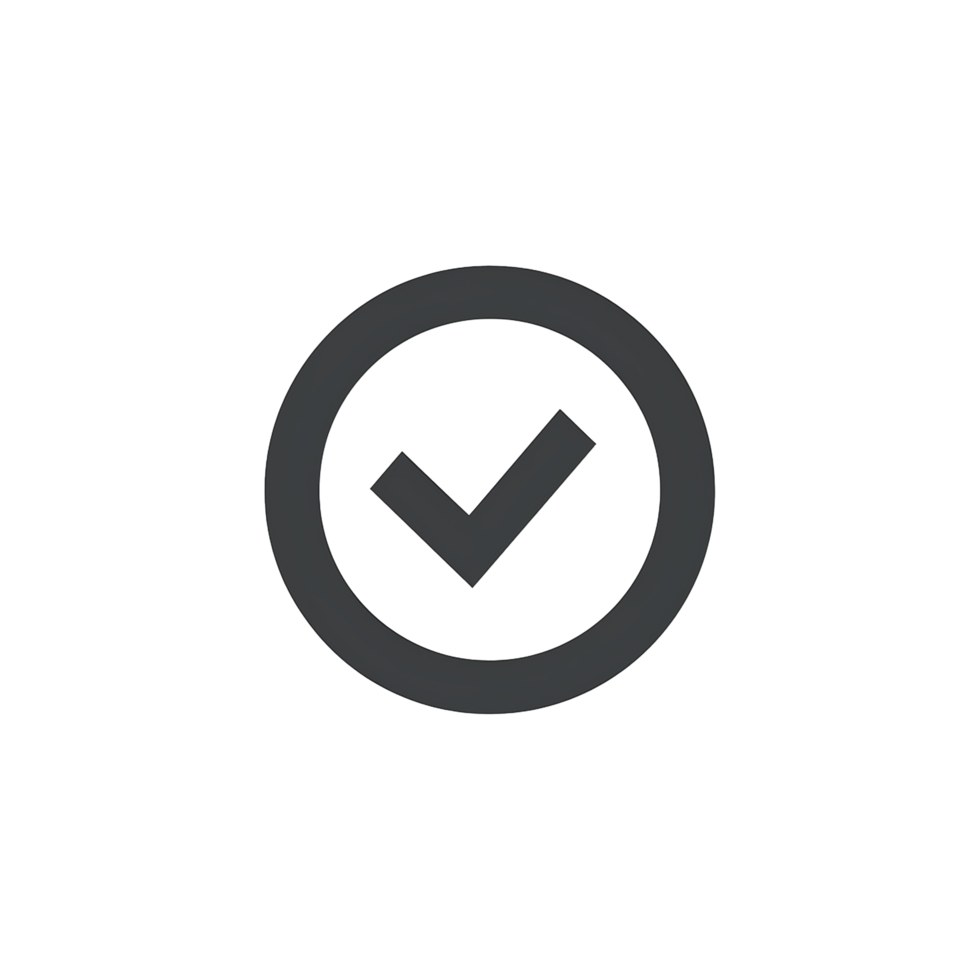 check mark icon illustration on transparent background. Generated AI png