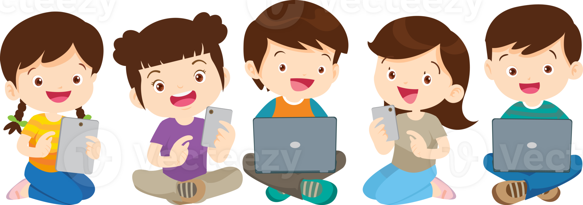 students with computer learning,Online class technology png
