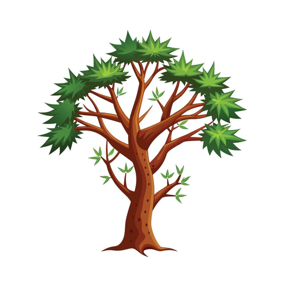 Beautiful Single Big Tree Illustration vector