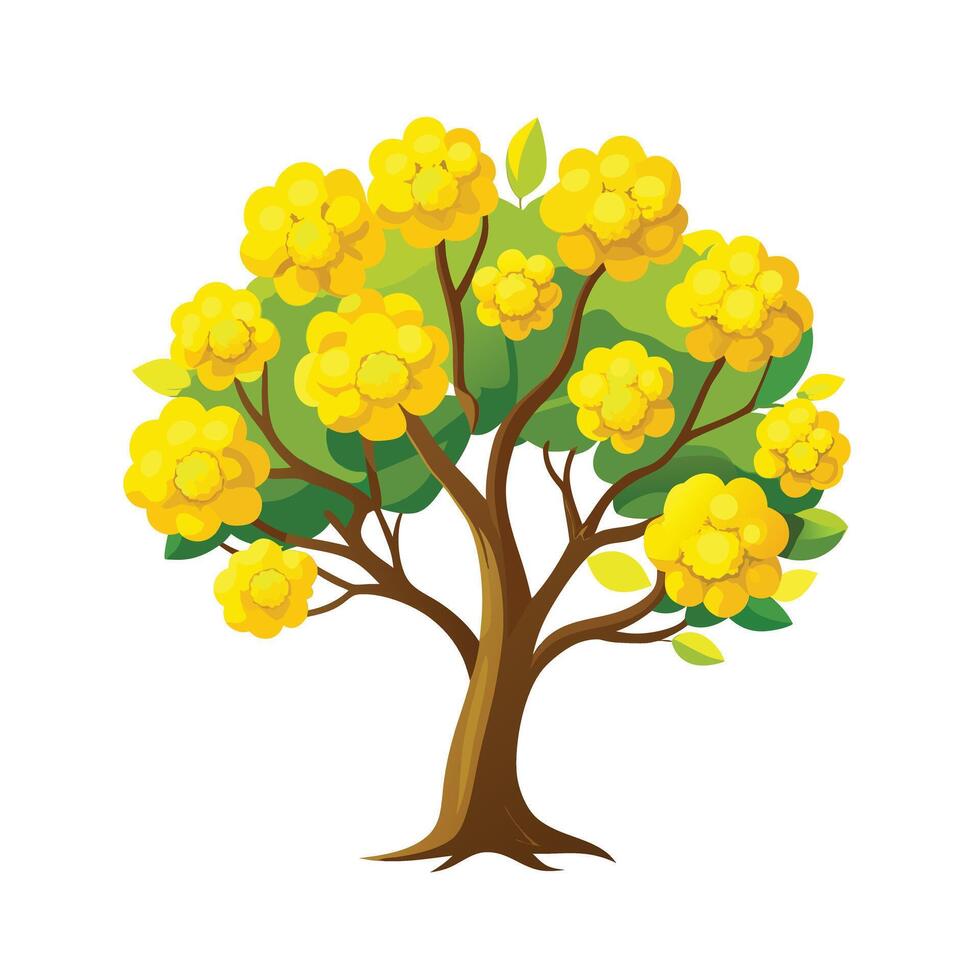 Beautiful Single Big Tree Illustration vector