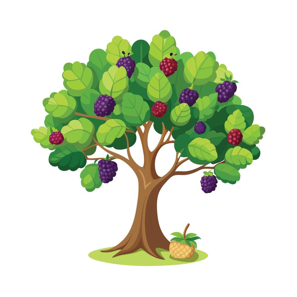 Beautiful Single Big Tree Illustration vector