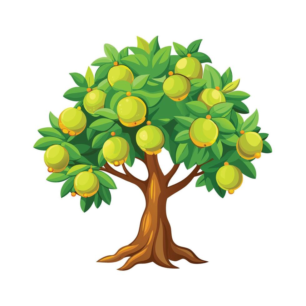 Beautiful Single Big Tree Illustration vector