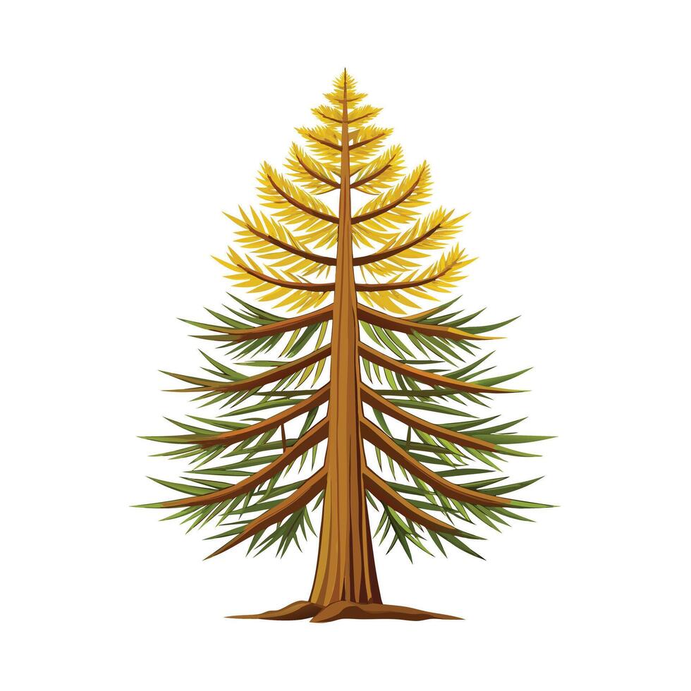 Beautiful Single Big Tree Illustration vector