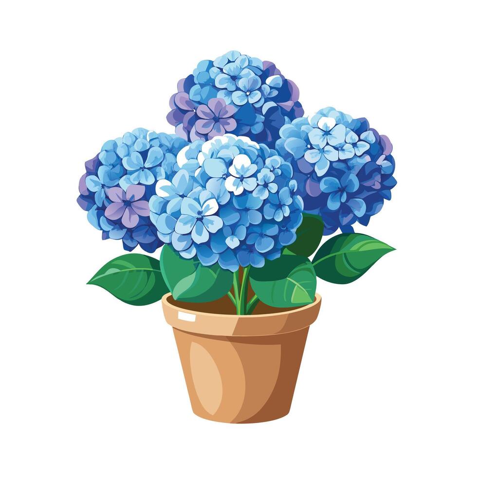 Beautiful Flowerpot Houseplant Illustration vector